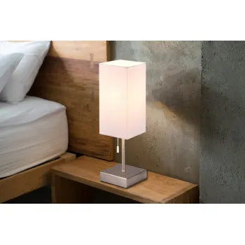 Trio Ole matt nikkel-fehér asztali lámpa (TRI-R51061007) E27 1 izzós IP20