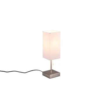 Trio Ole matt nikkel-fehér asztali lámpa (TRI-R51061007) E27 1 izzós IP20