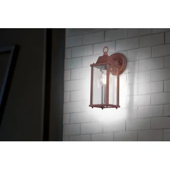 Trio Olona rozsdabarna-átlátszó kültéri falikar (TRI-201960124) E27 1 izzós IP23