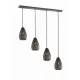 Trio Onyx antracit-arany függesztett lámpa (TRI-301300442) E27 4 izzós IP20