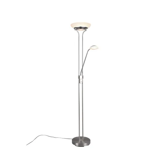 Trio Orson matt nikkel-fehér LED állólámpa (TRI-R40073507) LED 2 izzós IP20