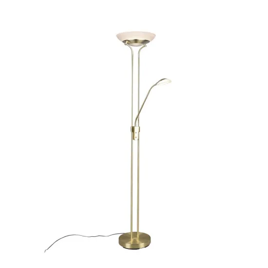 Trio Orson sárgaréz-fehér LED állólámpa (TRI-R40073508) LED 2 izzós IP20
