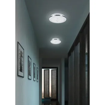 Trio Osaka króm-fehér LED mennyezeti lámpa (TRI-678711206) LED 1 izzós IP20