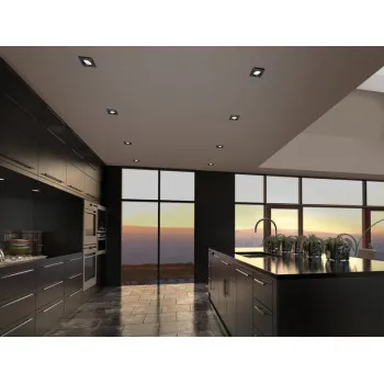 Trio Pamir fekete-fehér fürdőszobai LED beépíthető lámpa (TRI-650410132) LED 1 izzós IP23