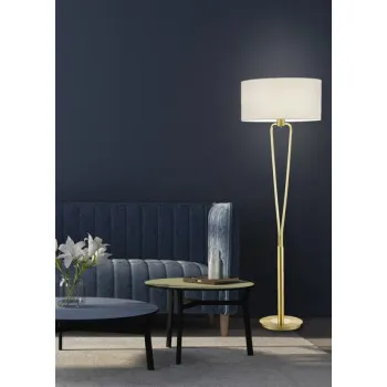 Trio Paris II sárgaréz-fehér állólámpa (TRI-400200108) E27 1 izzós IP20