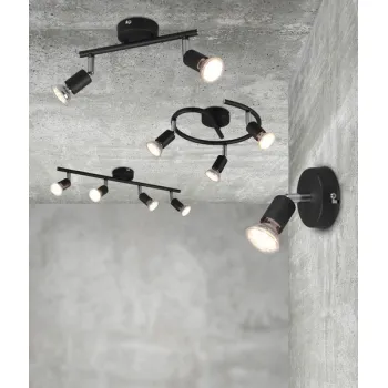 Trio Paris fekete fali spotlámpa (TRI-R80911032) GU10 1 izzós IP20 Trio Paris fekete fali spotlámpa (TRI-R80911032) GU10 1 izzós IP20