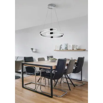 Trio Parma króm LED függesztett lámpa (TRI-R37071106) LED 1 izzós IP20