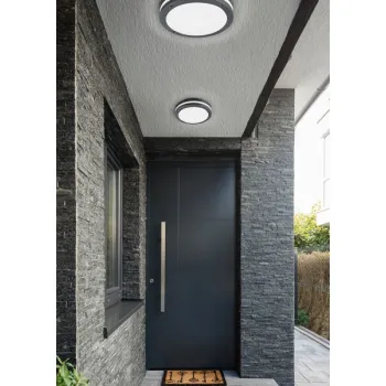 Trio Piave anracit-fehér LED kültéri fali/mennyezeti lámpa lámpa (TRI-676960142) LED 1 izzós IP54