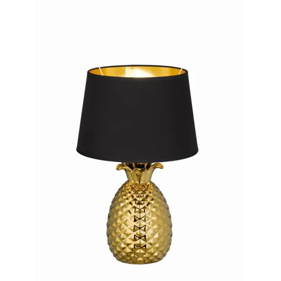 Trio Pineapple arany-fekete asztali lámpa (TRI-R50431079) E27 1 izzós IP20