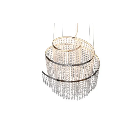 Trio Pomp króm-átlátszó LED csillár (TRI-R37349106) LED 1 izzós IP20