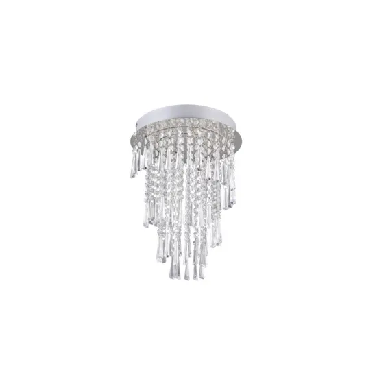 Trio Pomp króm-átlátszó LED mennyezeti lámpa (TRI-R67341106) LED 1 izzós IP20