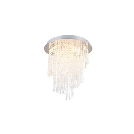 Trio Pomp króm-átlátszó LED mennyezeti lámpa (TRI-R67349106) LED 1 izzós IP20