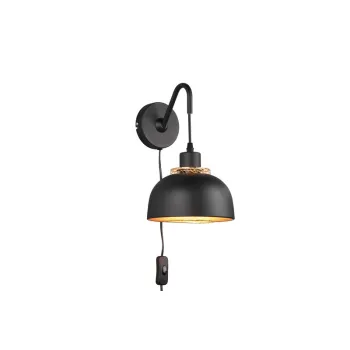 Trio Punch fekete-arany falikar (TRI-R20811732) E27 1 izzós IP20