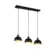 Trio Punch fekete-arany függesztett lámpa (TRI-R30813032) E27 3 izzós IP20