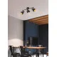 Trio Punch fekete-arany mennyezeti lámpa (TRI-R80813032) E14 3 izzós IP20