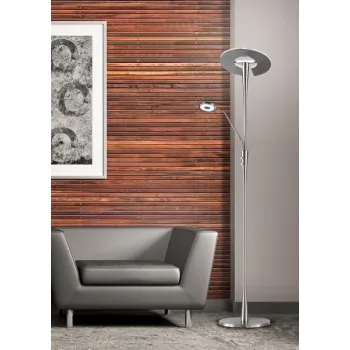 Trio Quebec matt nikkel LED állólámpa (TRI-422710307) LED 2 izzós IP20