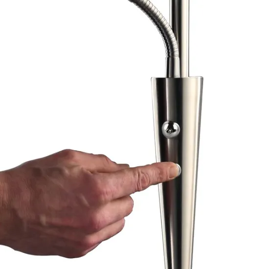 Trio Quebec matt nikkel LED állólámpa (TRI-422710307) LED 2 izzós IP20