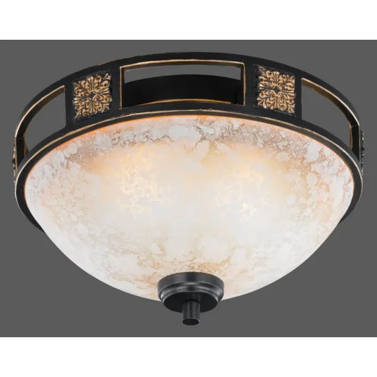 Trio Quinta fekete-réz-fehér mennyezeti lámpa (TRI-608100224) E27 2 izzós IP20