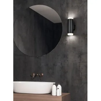 Trio Ray fekete-fehér fürdőszobai LED falikar (TRI-283110232) LED 2 izzós IP44