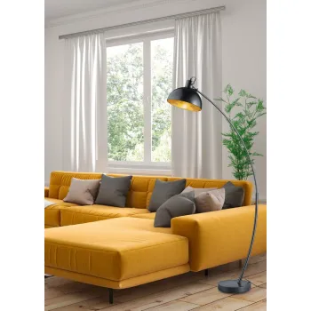 Trio Recife fekete-arany állólámpa (TRI-R46041032) E27 1 izzós IP20