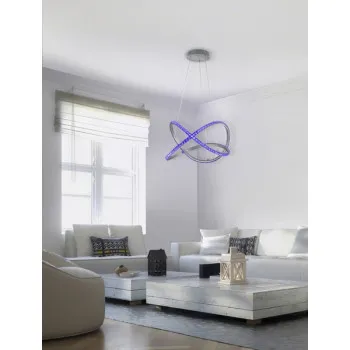 Trio Rubin csiszolt alumínium LED függesztett lámpa (TRI-R32021105) LED 1 izzós IP20