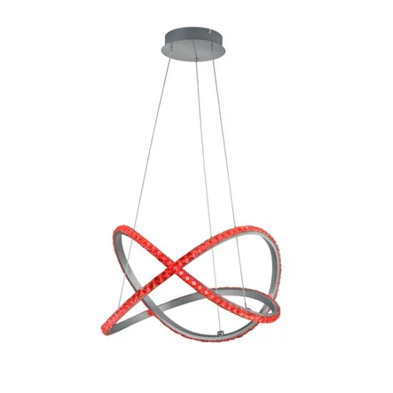 Trio Rubin csiszolt alumínium LED függesztett lámpa (TRI-R32021105) LED 1 izzós IP20