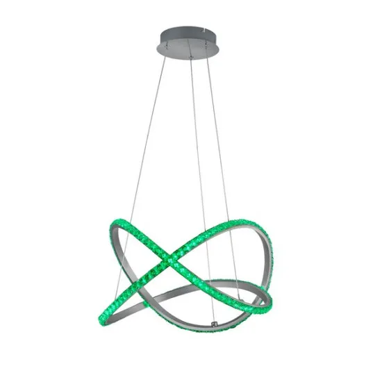 Trio Rubin csiszolt alumínium LED függesztett lámpa (TRI-R32021105) LED 1 izzós IP20