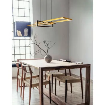 Trio Salinas sárgaréz-fekete LED függesztett lámpa (TRI-320310308) LED 1 izzós IP20 Trio Salinas sárgaréz-fekete LED függesztett lámpa (TRI-320310308) LED 1 izzós IP20