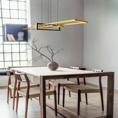 Trio Salinas sárgaréz-fekete LED függesztett lámpa (TRI-320310308) LED 1 izzós IP20