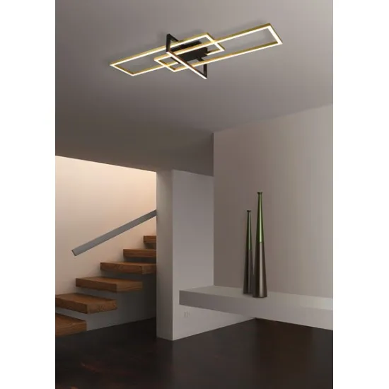 Trio Salinas sárgaréz-fekete LED mennyezeti lámpa (TRI-620310308) LED 1 izzós IP20 Trio Salinas sárgaréz-fekete LED mennyezeti lámpa (TRI-620310308) LED 1 izzós IP20