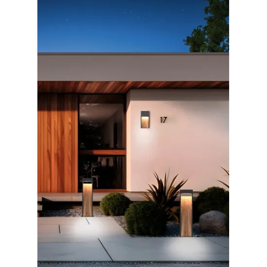 Trio Salmon antracit-natúr LED kültéri állólámpa (TRI-546960135) LED 1 izzós IP44