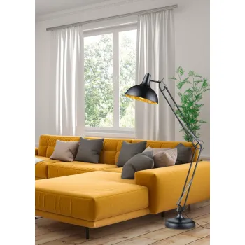 Trio Salvador fekete-arany állólámpa (TRI-R46061032) E27 1 izzós IP20 Trio Salvador fekete-arany állólámpa (TRI-R46061032) E27 1 izzós IP20