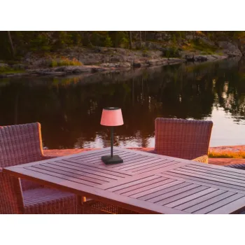 Trio Sanchez antracit-fehér LED kültéri asztali lámpa (TRI-R54126142) LED 1 izzós IP44