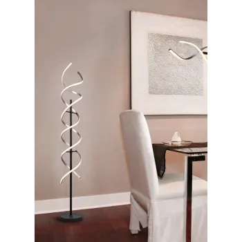 Trio Sequence csiszolt alumínium-fekete LED állólámpa (TRI-441810205) LED 1 izzós IP20 Trio Sequence csiszolt alumínium-fekete LED állólámpa (TRI-441810205) LED 1 izzós IP20