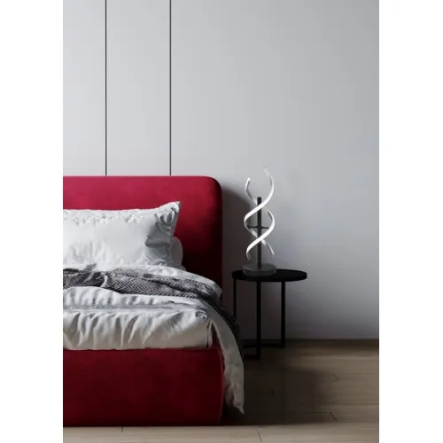 Trio Sequence csiszolt alumínium-fekete LED asztali lámpa (TRI-541810205) LED 1 izzós IP20