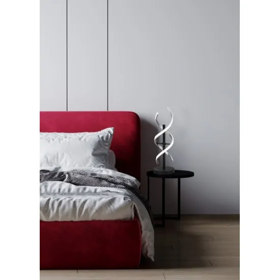 Trio Sequence csiszolt alumínium-fekete LED asztali lámpa (TRI-541810205) LED 1 izzós IP20