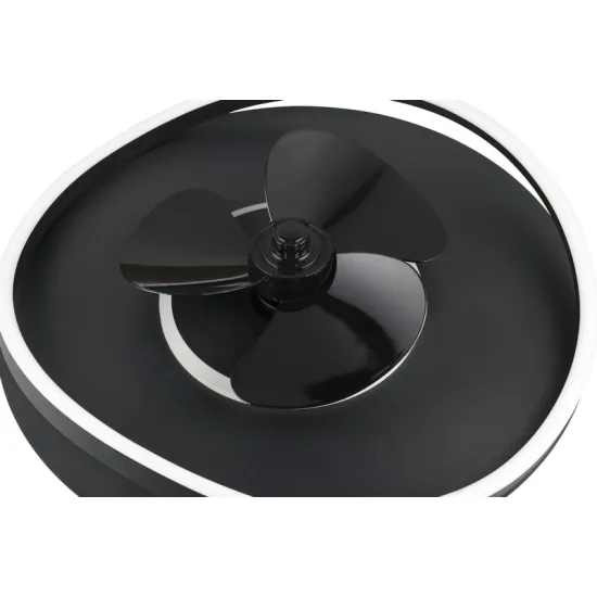 Trio Sortland fekete LED mennyezeti ventilátoros lámpa (TRI-R67393132) LED 1 izzós IP20