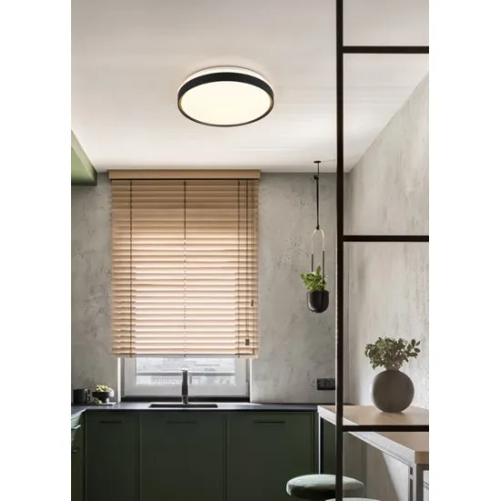 Trio Spacy fekete LED mennyezeti lámpa (TRI-R64851132) LED 1 izzós IP20