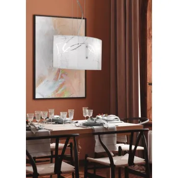 Trio Spirelli fehér-átlátszó függesztett lámpa (TRI-304400201) E27 2 izzós IP20