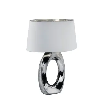 Trio Taba ezüst-fehér asztali lámpa (TRI-R50521089) E27 1 izzós IP20