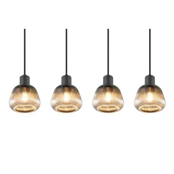 Trio Tarifa füstszínű-fekete függesztett lámpa (TRI-362800432) E27 4 izzós IP20