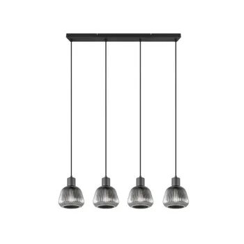 Trio Tarifa füstszínű-fekete függesztett lámpa (TRI-362800432) E27 4 izzós IP20