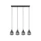 Trio Tarifa füstszínű-fekete függesztett lámpa (TRI-362800432) E27 4 izzós IP20