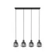 Trio Tarifa füstszínű-fekete függesztett lámpa (TRI-362800432) E27 4 izzós IP20