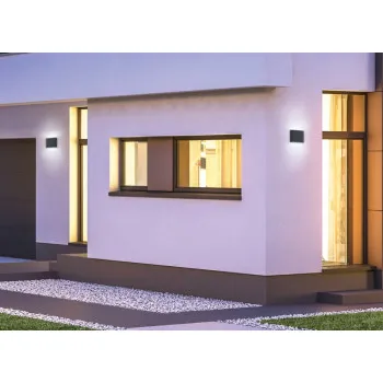 Trio Thames II anracit-fehér LED kültéri falikar (TRI-227560242) LED 2 izzós IP54