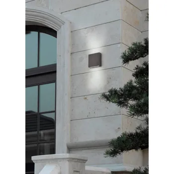 Trio Thames anracit-fehér LED kültéri falikar (TRI-229360242) LED 2 izzós IP54