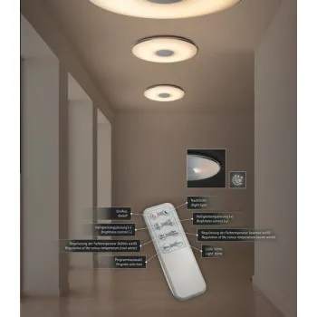 Trio Tokyo króm-fehér LED mennyezeti lámpa (TRI-628915001) LED 1 izzós IP20