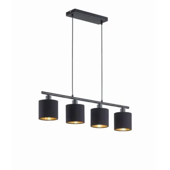 Trio Tommy fekete-arany függesztett lámpa (TRI-R30334079) E14 4 izzós IP20