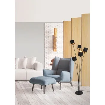 Trio Tommy fekete-arany állólámpa (TRI-R46335979) E14 5 izzós IP20