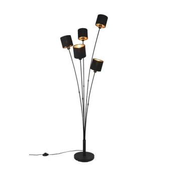 Trio Tommy fekete-arany állólámpa (TRI-R46335979) E14 5 izzós IP20